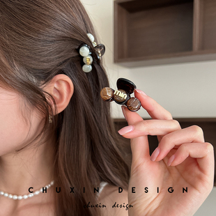 韩系小抓夹女2024年新款半扎发夹碎发刘海夹后脑勺鲨鱼夹发卡头饰