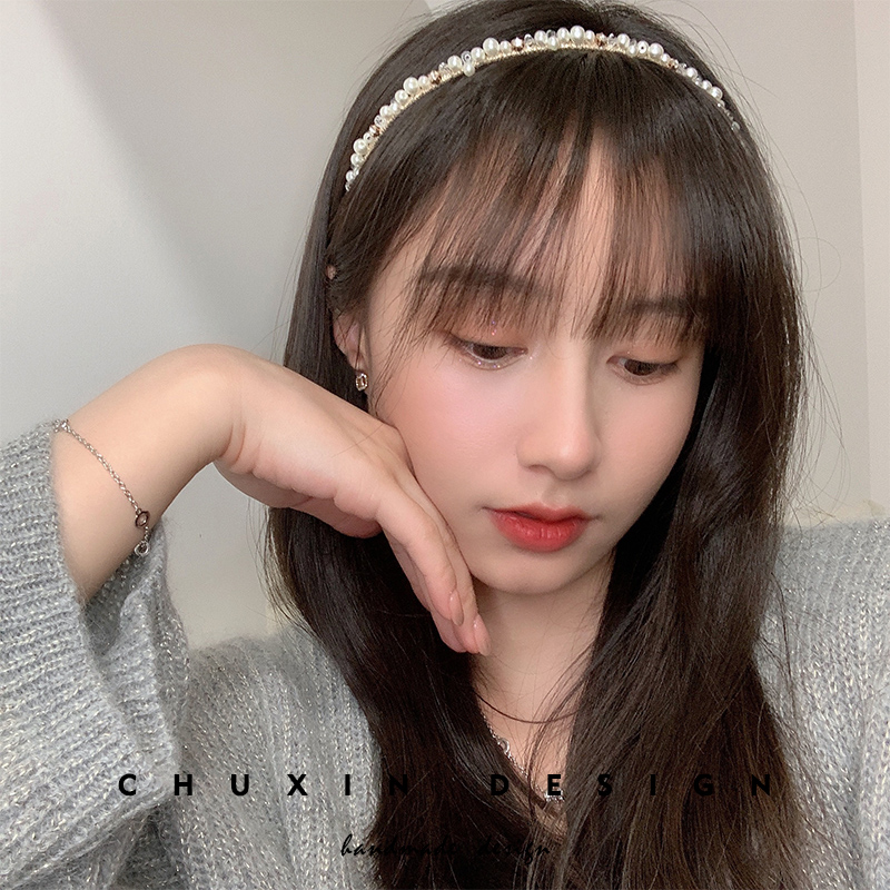 轻奢水晶复古超仙甜美细边头饰