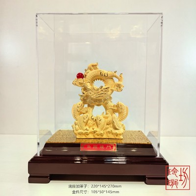 绒沙金黄金摆件年年有余莲年有余鱼跃龙门发财鱼金银工艺品鲤鱼