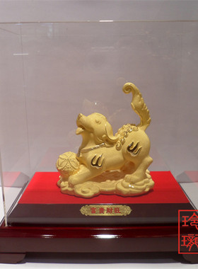 绒沙金黄金摆件  商务礼品 兴旺发达 富贵财旺 金狗摆件 狗年礼品