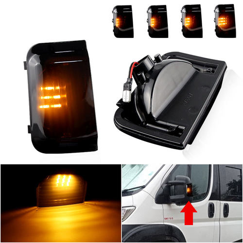 适用菲亚特 Fiat Ducato Ram Promaster 流水倒车后视镜灯转向灯