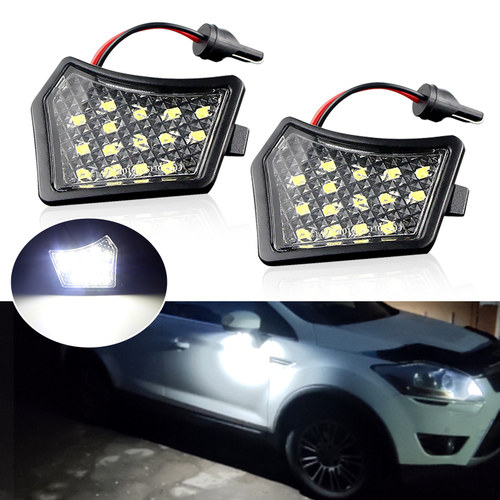 适用于沃尔沃S60S80V70捷豹XFXK XFR XE XJ照地灯镜子灯后视镜LED