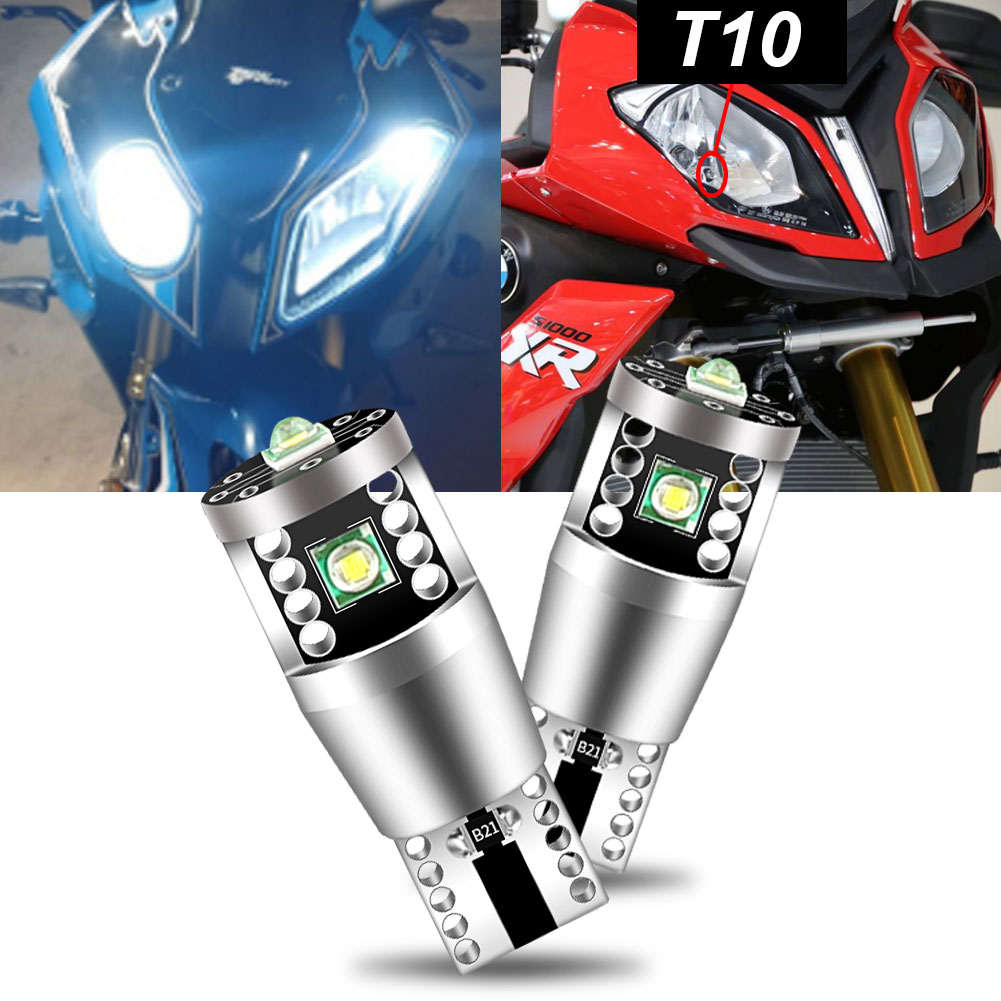 适用宝马 S1000RR HP4摩托车改LED小灯T10雾灯行车灯解码