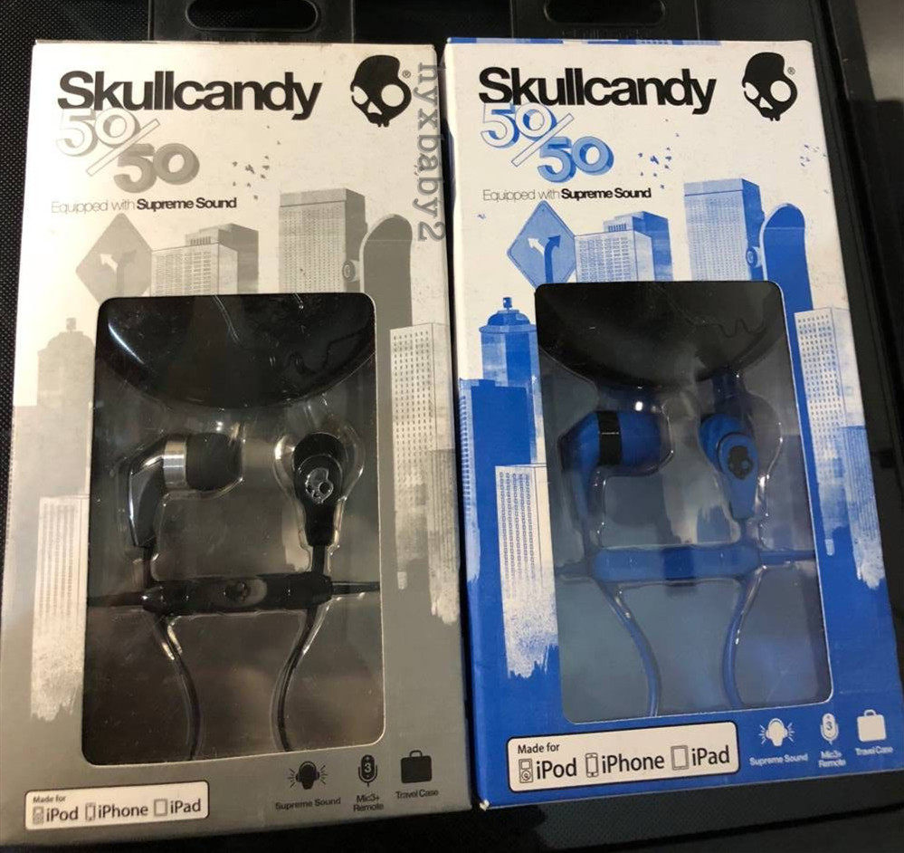 skullcandy 50/50骷髅头耳机带线控MIC麦克风，原装进口全新正品|msdalam kategori Peralatan Audio-visual, alat dengar/alat dengar - dari Buy2taobao.com untuk memberikan perkhidmatan ejen Taobao profesional membeli