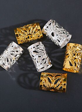 雷鬼脏辫饰品儿童头发编发头饰蹦迪朋克辫子脏辫环扣配件假发饰品