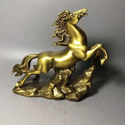 摆件一办公家居文化小礼品工艺品古韵斋摆件奔马礼品黄铜装饰
