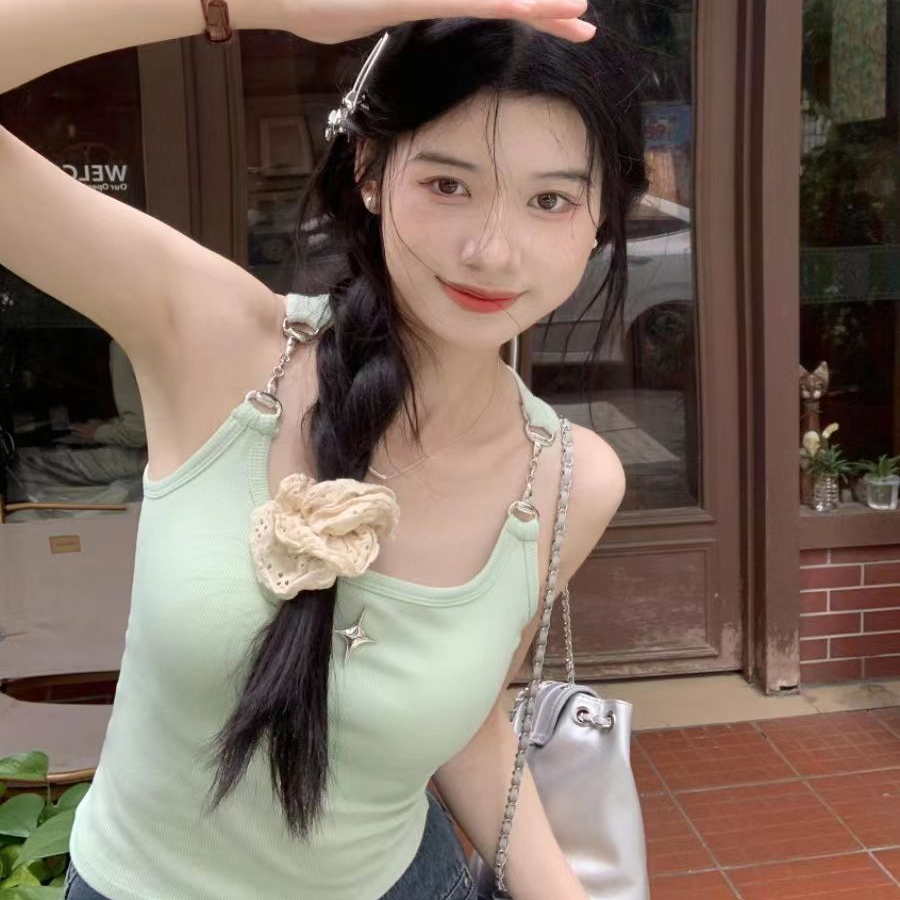 纯欲风薄荷曼波绿辣妹吊