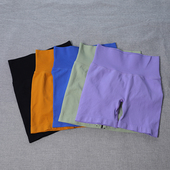 高腰提臀运动跑步练臀健身房训练透气速干三分裤 蜜桃短裤 薄款 夏季