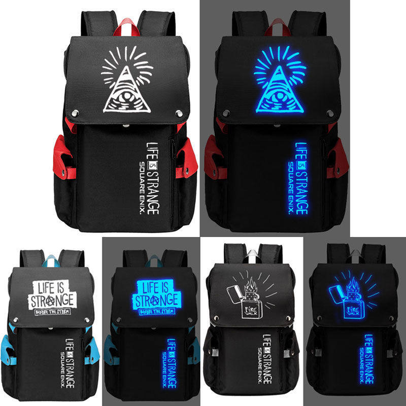奇异人生游戏周边双肩背包 初高中学生书包夜光包旅行大包电脑包