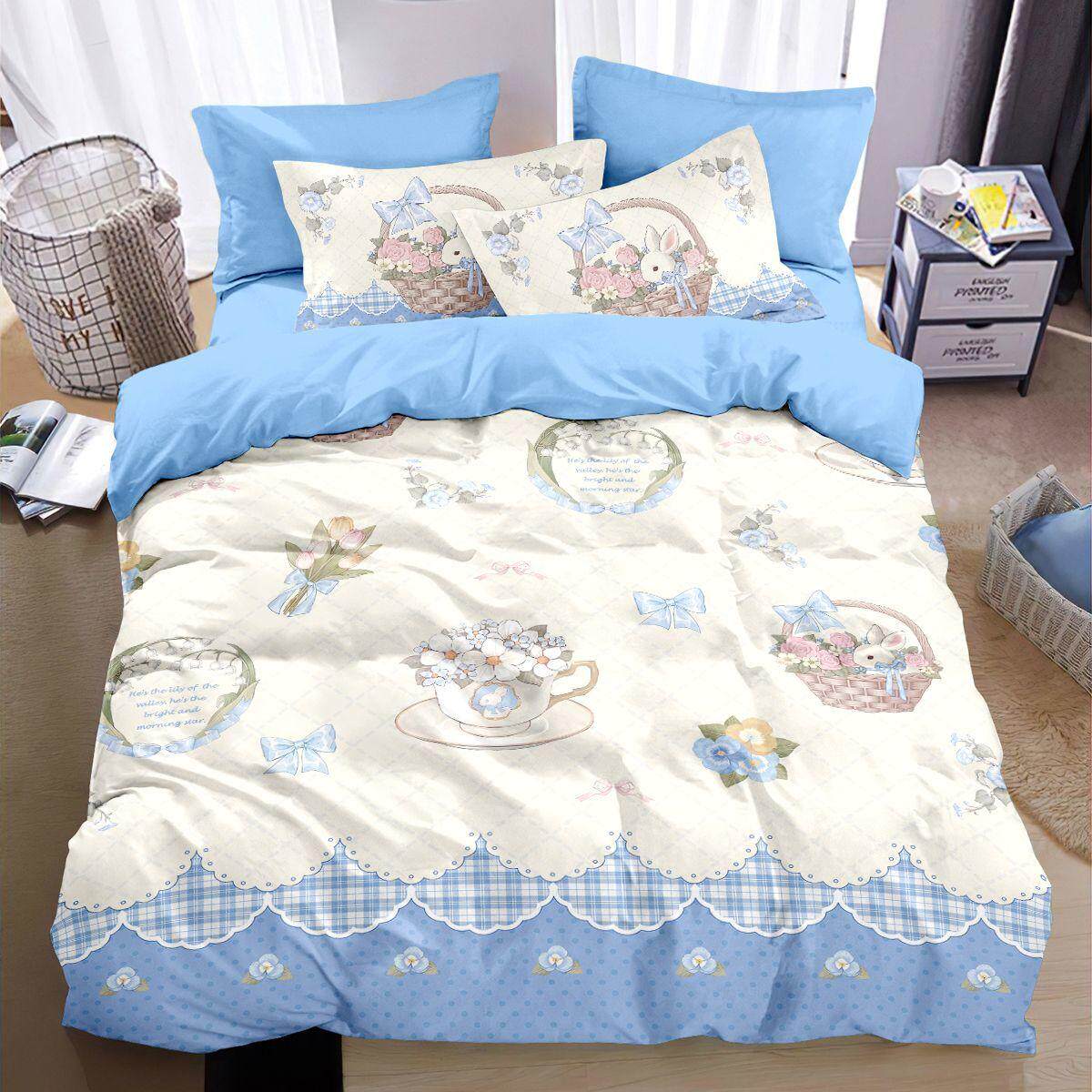 2024洛丽塔全棉被套四件套卡通儿童卧房学生宿舍床单床笠式床上三