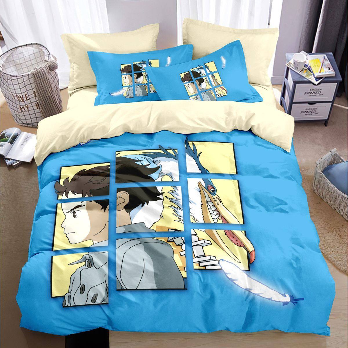 2024龙年宫崎骏动漫全棉被套高颜值四件套居家卧室宿舍出租屋床品