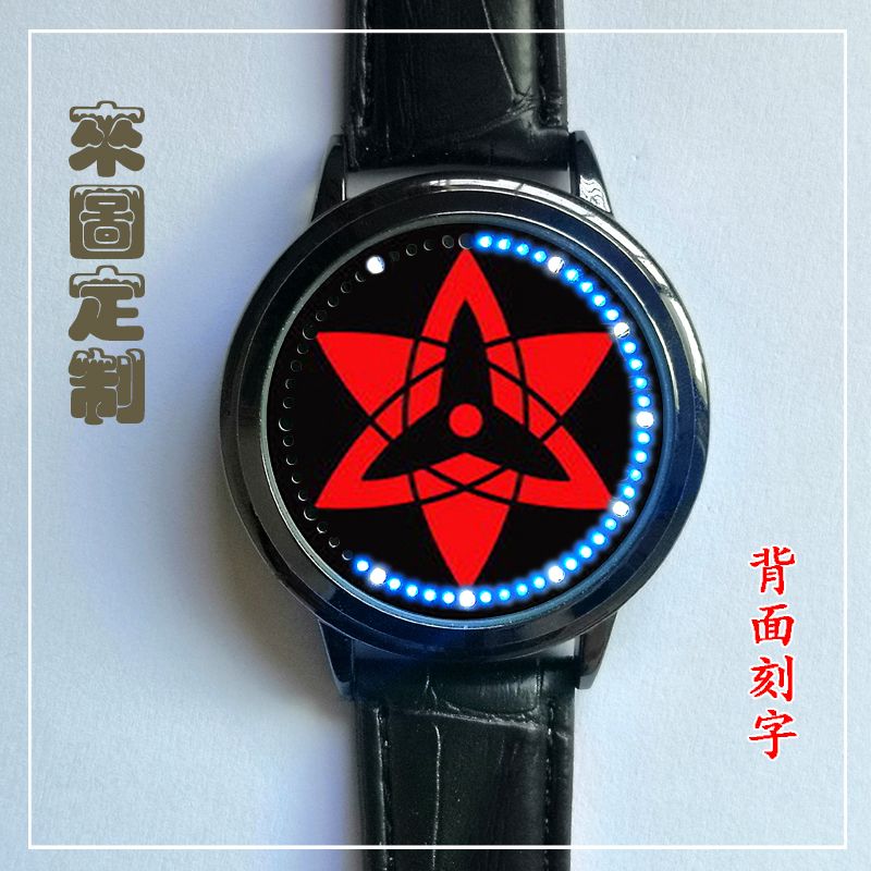 2024LED时尚写轮眼无指针触摸腕表韩版男女情侣闺蜜刻字纪念发光