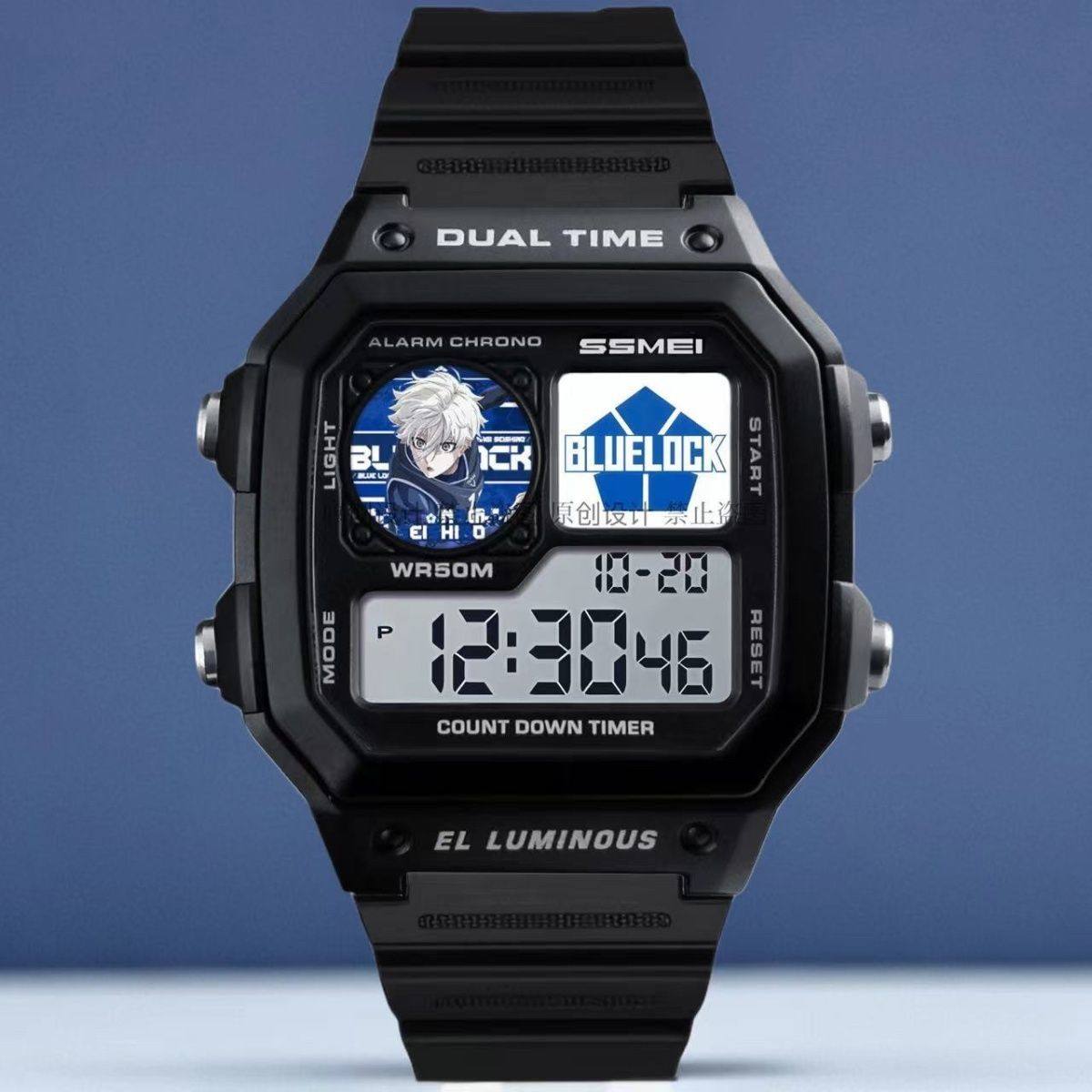 蓝色监狱周边手表定制防水游戏二次元学生小方块电子表,手表,国产腕表,淘宝优惠券,粉丝福利购,淘宝优惠卷