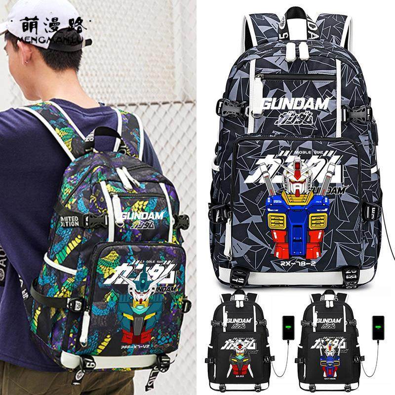 2024动漫高达机动战士敢达中小学生书包男牛津纺儿童双肩包休闲背