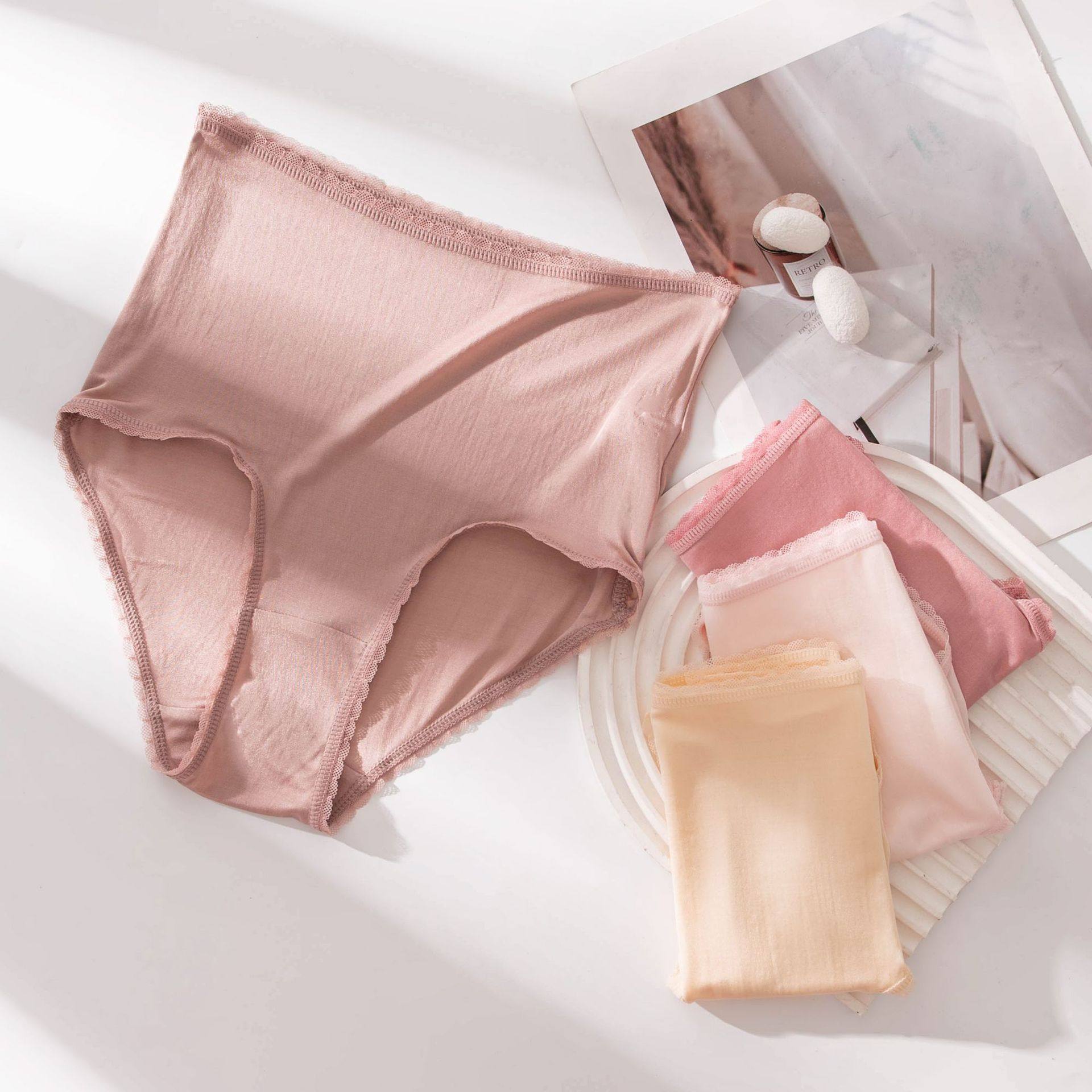 严选桑蚕丝内裤女春夏新款真丝高腰无缝短裤女士蕾丝透气三角裤,女士内衣/男士内衣/家居服,男三角内裤,淘宝优惠券,粉丝福利购,淘宝优惠卷