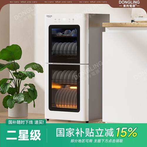 日本东羚立式消毒柜家用商用双门消毒柜小型厨房餐具烘干消毒碗柜