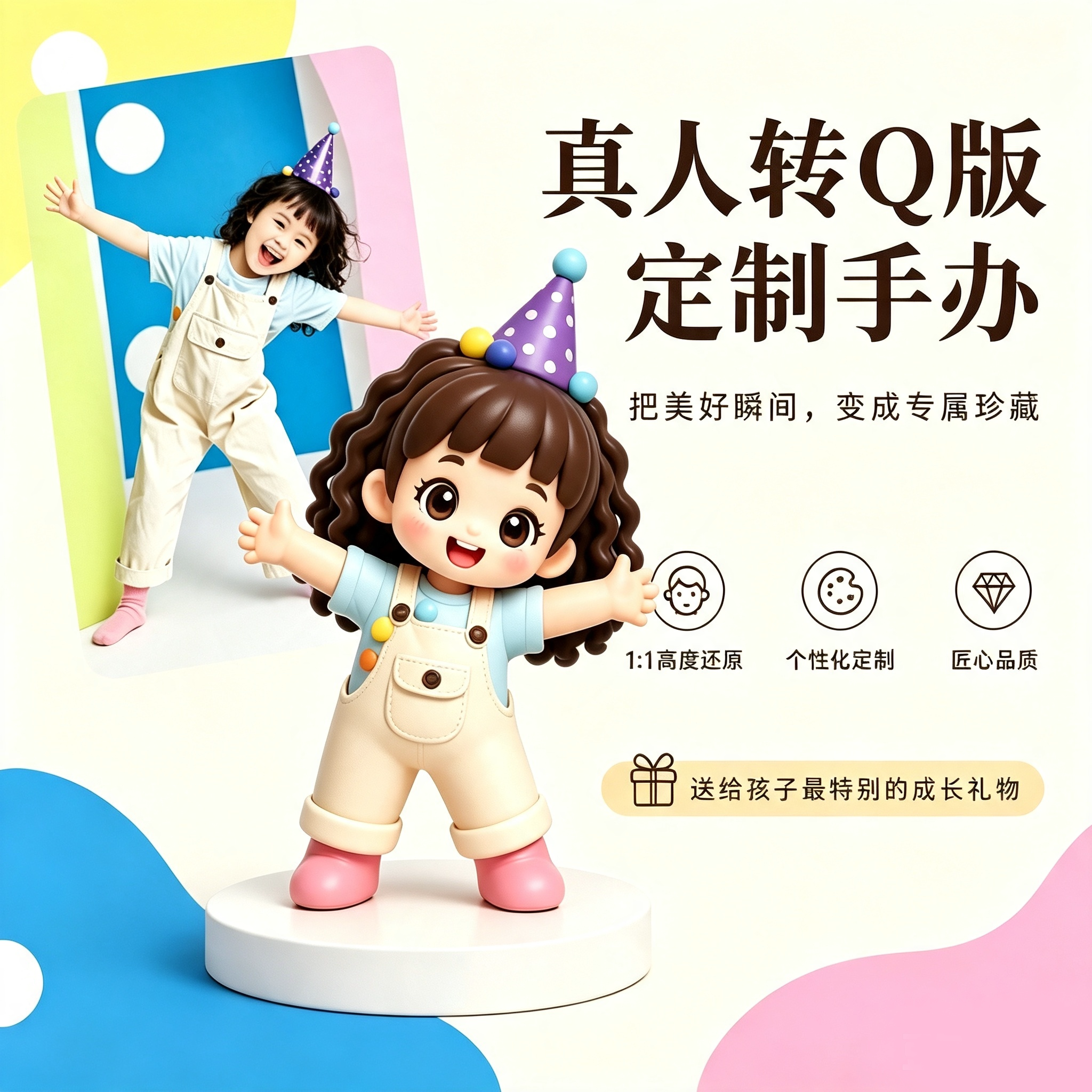 咨询送好礼/真人转Q版手办定制图片