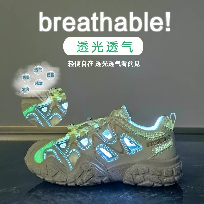 鞋女款2024新款夏季镂空透气户外徒步轻便休闲登山.运动鞋厚底