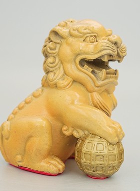 2026黄铜石狮子全铜工艺品一对开业狮子鎮宅创意汽车装饰品