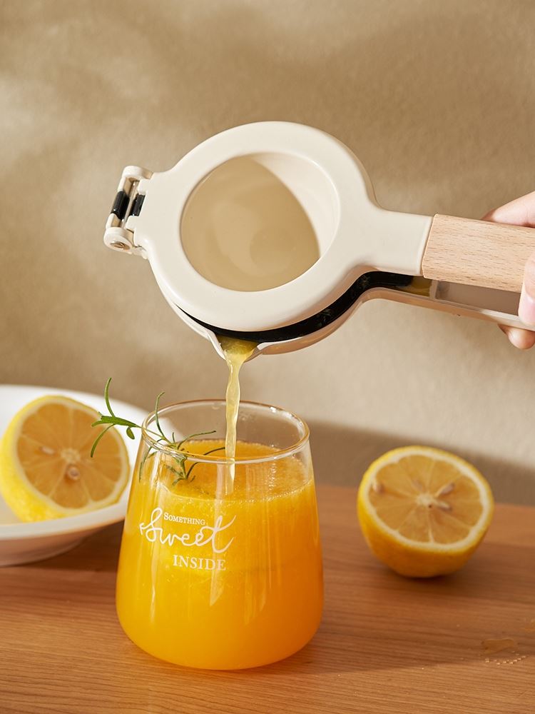 肆月 手动压榨汁机挤柠檬水果夹神器小型便携式家用渣汁分离工具