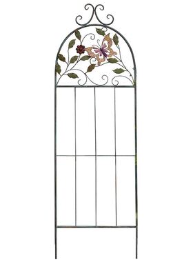 岛拉单片复古铁艺爬架 铁质支架花园庭院绿萝藤蔓爬藤植物攀爬i.