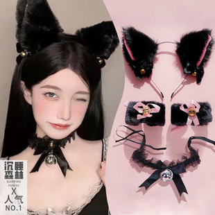 发箍手环项圈情趣道具牵引绳铃铛道具链捆绑狗链猫咪颈环项链男女