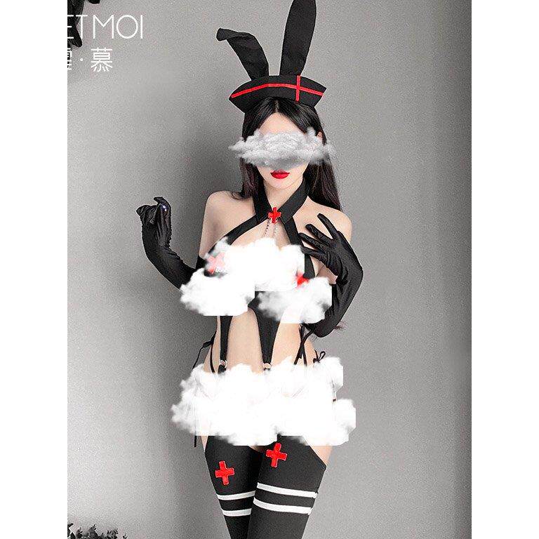 兔女郎护士热辣连体衣制服套装塑身衣紧身衣COS服角色扮演qq