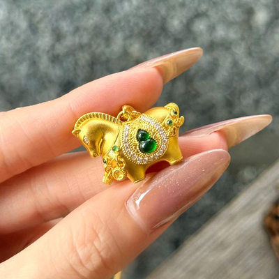 足金传福唐马吊坠马生肖礼物气质