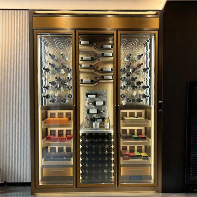 304不锈钢恒温红酒柜常温酒柜酒窖雪茄柜定制别墅饭厅会所定制柜