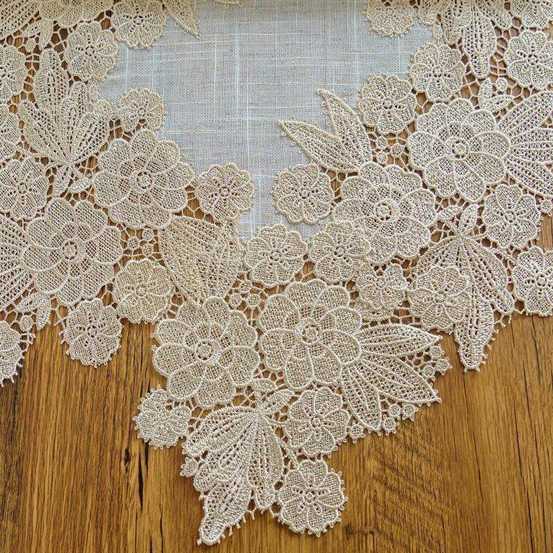 咖色简约绣花竹节布桌旗盖巾茶几电视柜装饰桌布防尘罩布艺,居家布艺,桌布,淘宝优惠券,粉丝福利购,淘宝优惠卷