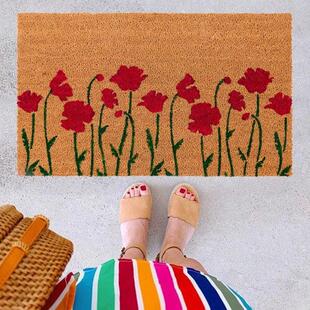 入户门外防滑蹭土椰棕门垫门前门口长方形棕榈地垫去尘耐磨脚垫子