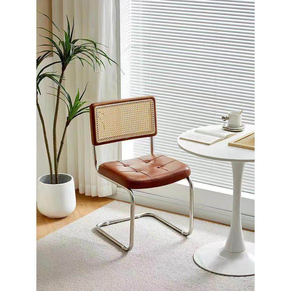 藤编椅子北欧实木家用设计师餐椅中古椅网红咖啡厅酒店休闲ins椅,住宅家具,餐椅,淘宝优惠券,粉丝福利购,淘宝优惠卷