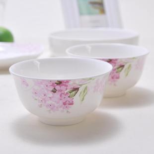 碗简约防烫餐具创意网红陶瓷碗 骨瓷碗吃饭碗4个家用小碗好看
