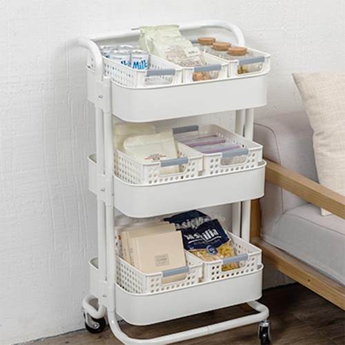 置物架卧室厨房小推车家用收纳架可移动浴室带轮手推车客厅架子