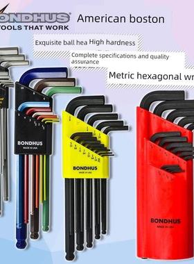 美国进口伯顿六角扳手公制和英制淬硬黑色六角六角球头扳手