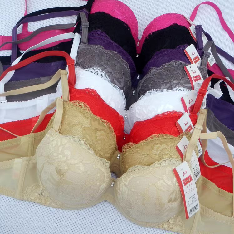 2件包邮珠密琪正品二排扣小胸平胸加厚文胸909双排扣聚拢a杯内衣