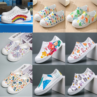 native 雨鞋 2023新款 男女童休闲透气涂鸦软底凉鞋 儿童洞洞鞋 wnc