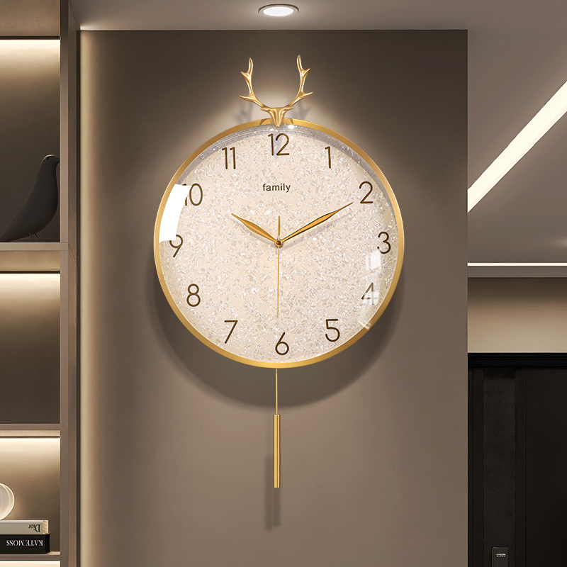 【轻奢风】福鹿大气挂钟