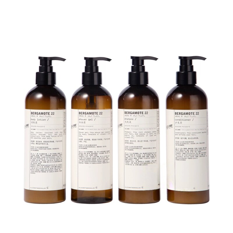 Lelabo22佛手柑柏悦酒店同款洗发水护发素沐浴露润肤露正装480ml