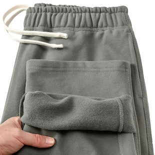 重磅长裤 加绒高克重卫裤 宽松直筒美式 480克直筒休闲裤 子 男女同款