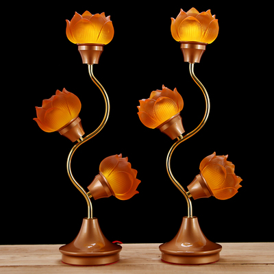 涛羽家用仿琉璃电供灯佛具