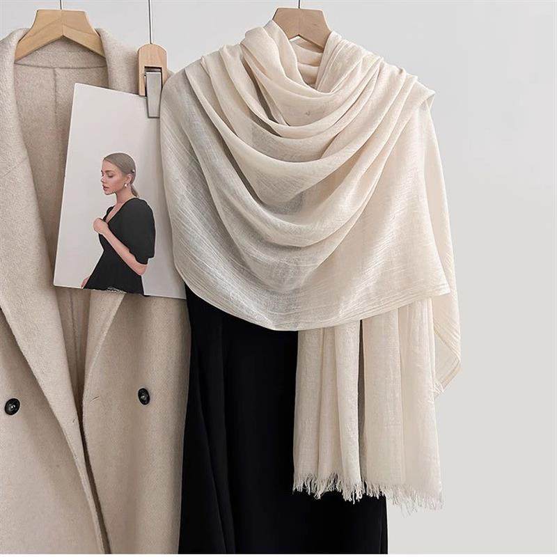 棉麻感围巾纯色纱巾丝巾薄款夏旅游防晒空调房披肩女外搭2025新款,服饰配件/皮带/帽子/围巾,围巾/丝巾/披肩,淘宝优惠券,粉丝福利购,淘宝优惠卷