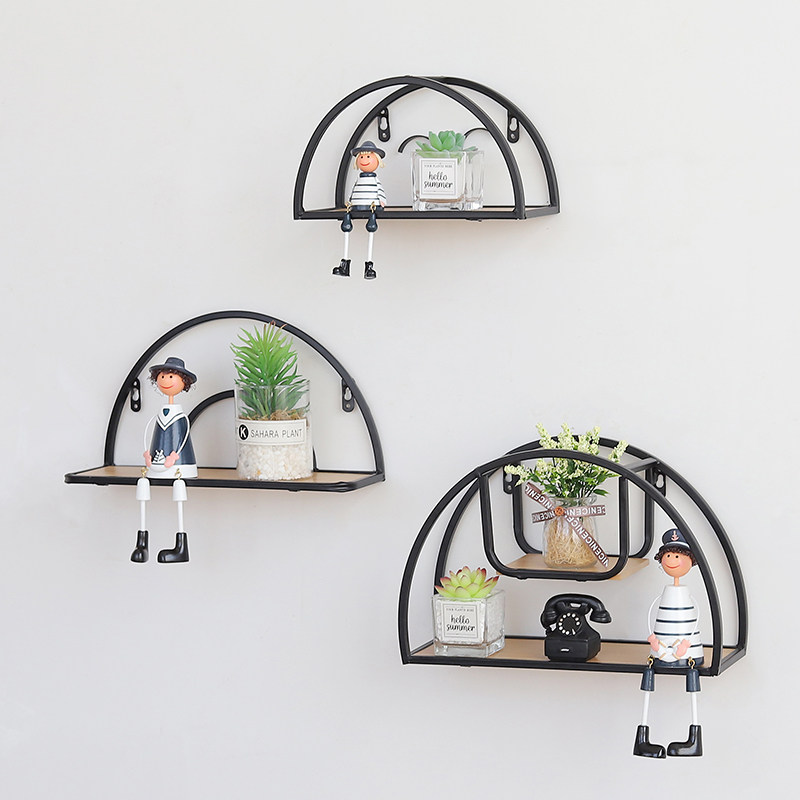 ins北欧风装饰品置物架创意铁艺墙面墙壁展示架卧室房间壁挂隔板在类目 家居饰品, 装饰架/装饰搁板中 - 来自Buy2taobao.com提供专业的淘宝代购服务