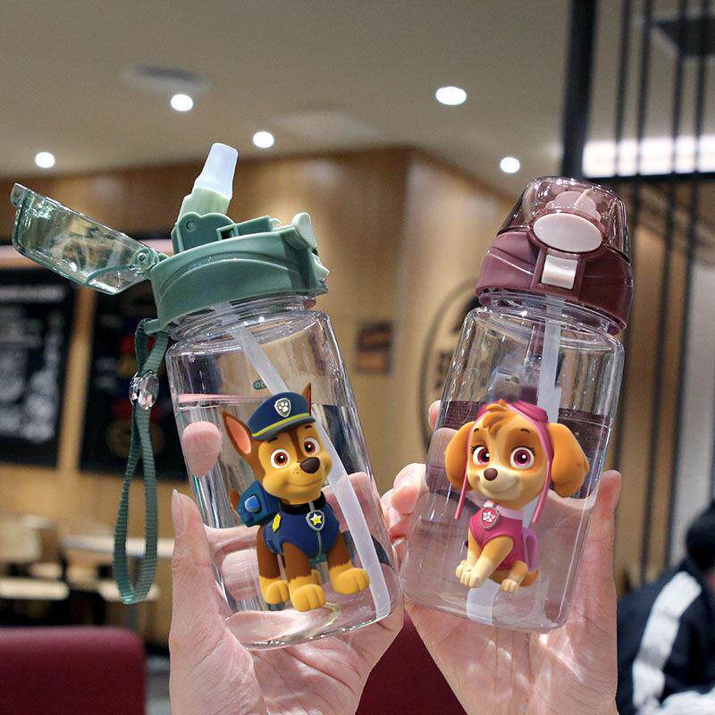 汪汪队可爱儿童吸管杯塑料杯学生太空杯便携户外运动随手杯