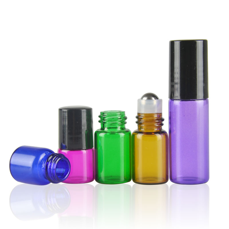 精油彩色迷你便携玻璃滚珠瓶