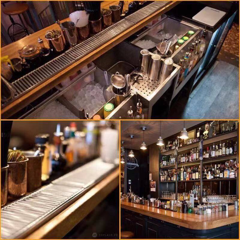 吧台奶茶柜台调酒师操作台定制 冰箱冰柜调酒台 橱柜商厨定做