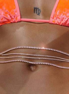 Festival Large Sexy Belly Rhinestone Chain Body Jewelry
