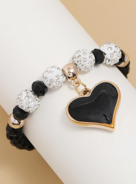 Crystal Heart Bracelet & Bangle Elastic Exquisite Wristband