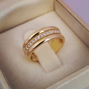 Huitan Classic Wedding Women Ring Simple Finger Rings With