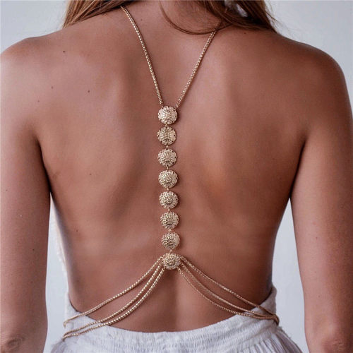 Body Necklace Women New Fashion Geometric Gold Color Body